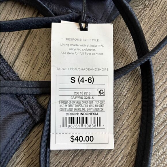 Shade and shore Elegant dark gray One-Piece Swimsuit - Picture 5 of 5